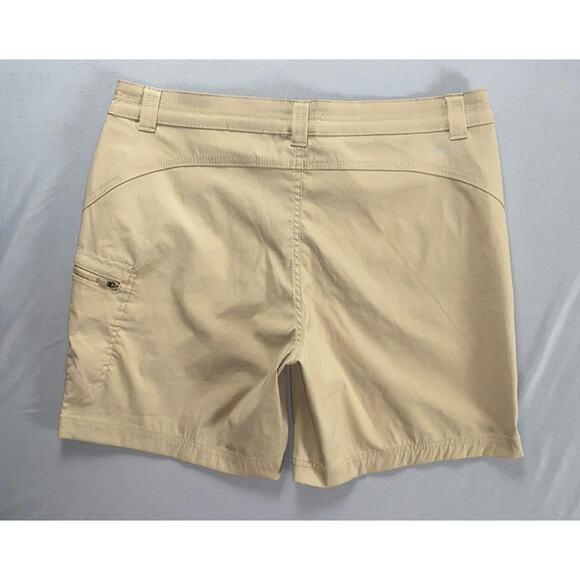 Eddie Bauer Women's Rainier Stretch Nylon Cargo Hiking Shorts. Beige, 12. MINT! - Picture 4 of 5